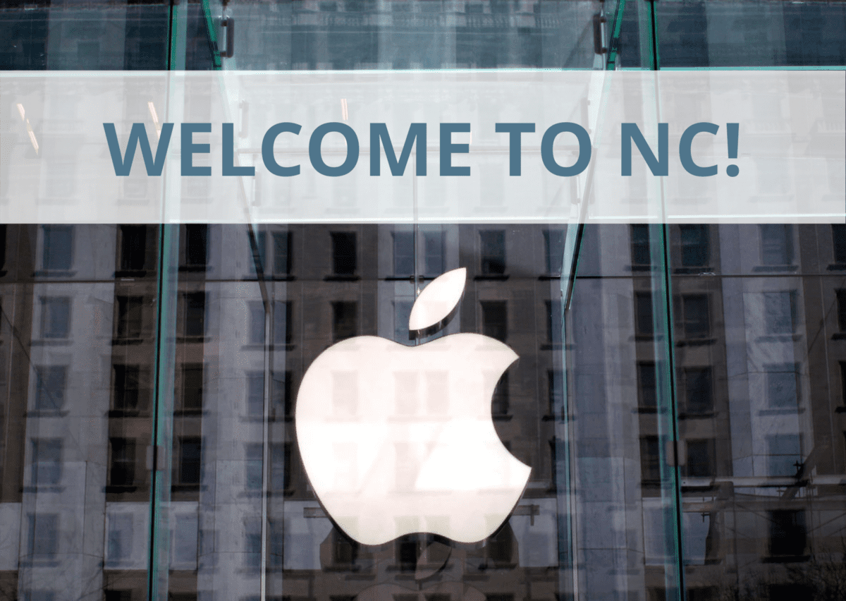Welcome to North Carolina, Apple!